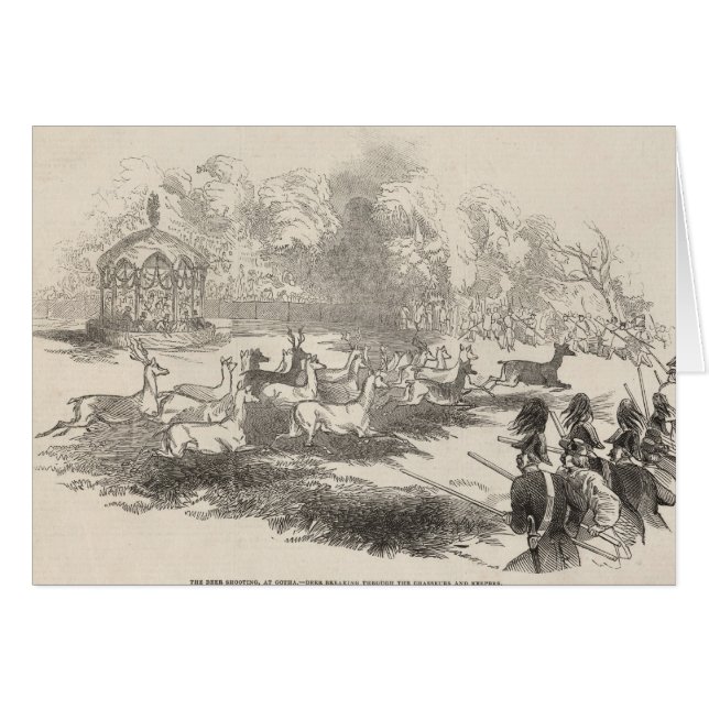 Das Rotwild-Schießen bei Gotha (Vorderseite (Horizontal))