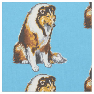 Das Rough Collie Fabric Stoff
