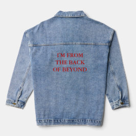 Das Rücken jenseits von Frauen Jeansjacke