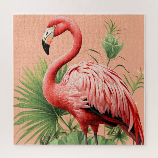 Das ruhige Flamingo Paradise 🌴 🦩 Puzzle (Vertikal)