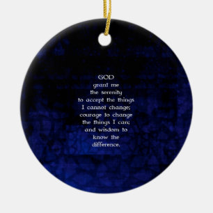 Das ruhige Gebet mit blauem Hintergrund Keramik Ornament