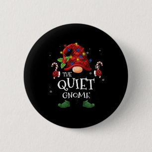 Das ruhige Gnome Buffalo Kariertes Weihnachtsbauml Button