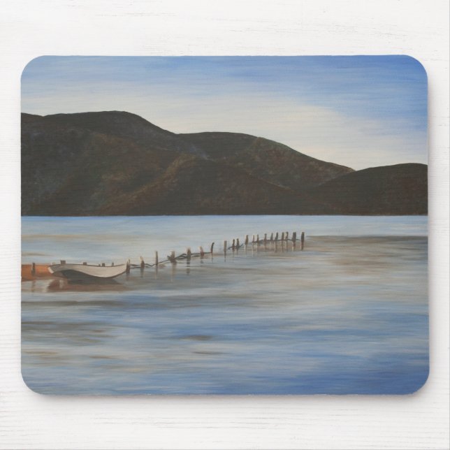 Das ruhige Wasser der Akyaka Landschaft Kunst Mousepad (Vorne)