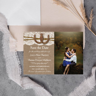 Das Rustikale Foto der Hochzeitskollektion Save The Date