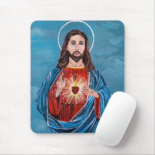 Das Sacred Heart Gemälde von Alfred Fox Mousepad