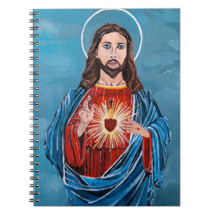 Das Sacred Heart Gemälde von Alfred Fox Notizblock