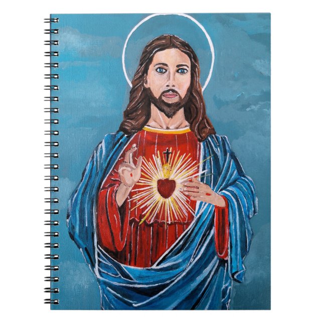 Das Sacred Heart Gemälde von Alfred Fox Notizblock (Vorderseite)