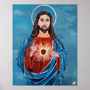Das Sacred Heart Gemälde von Alfred Fox Poster