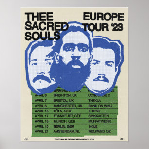 Das Sacred Souls Europe Tour Poster