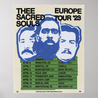 Das Sacred Souls Europe Tour Poster
