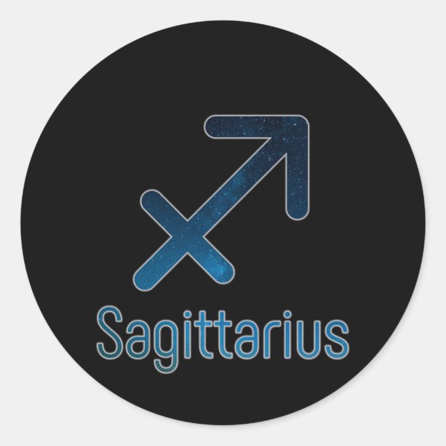 Das Sagittarius-Sternbild - Galaxie Runder Aufkleber (Vorderseite)