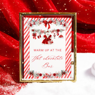 Das Santa Baby Girl wärmt an der Hot Chocolate Bar Poster
