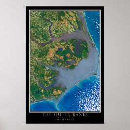 Das Satellitenposter der Außenbanken North Carolin Poster