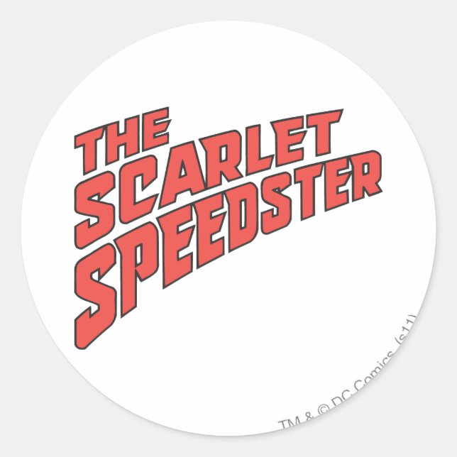 Das Scarlet Speedster-Logo Runder Aufkleber (Vorderseite)