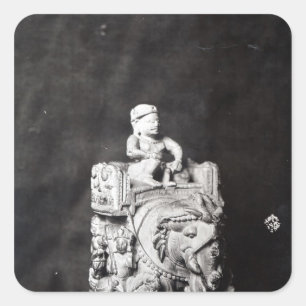 Das Schachbrett von Charlemagne Quadratischer Aufkleber