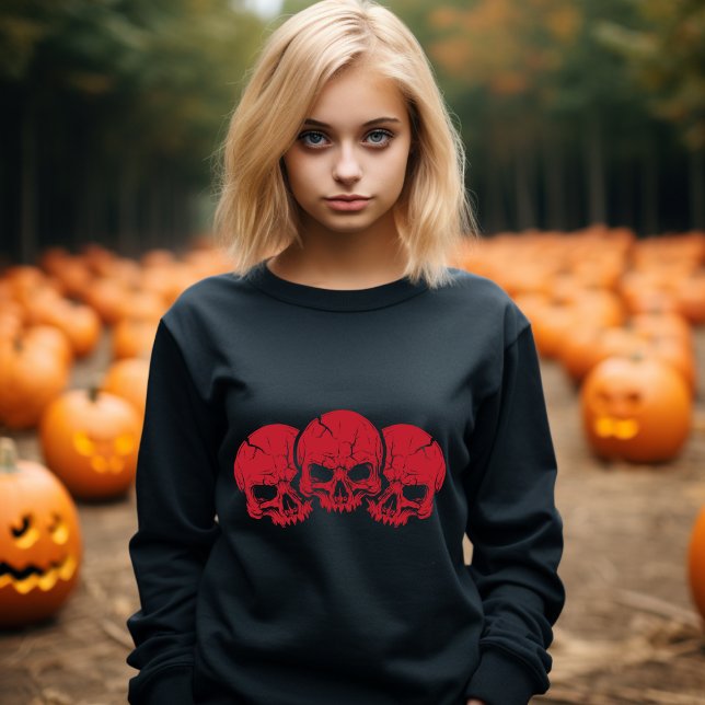 Das Schädelspektakel: Ein unheimlicher Halloween-T T-Shirt (Von Creator hochgeladen)
