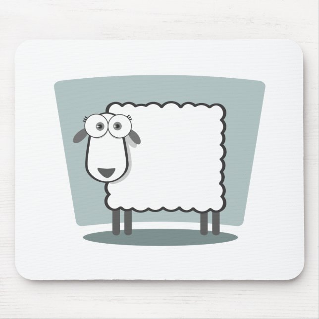 DAS Schaf zum Quadrat Mousepad (Vorne)