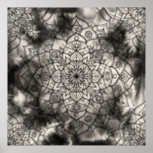 Das Schattenmandala der inneren Stille Wandkunst Poster