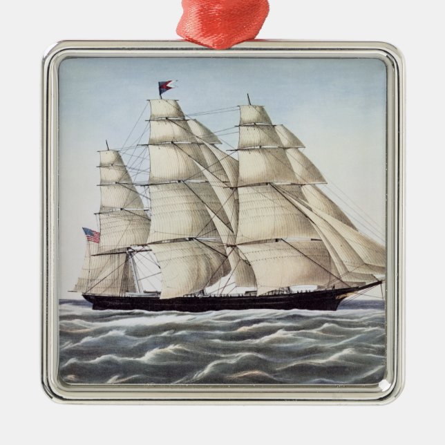 Das Scherer-Schiff "Fliegen-Wolke " Silbernes Ornament (Vorne)