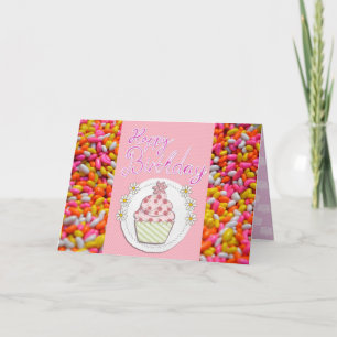 Das Schicksal der Tochter Prinzessin Cupcake Pink Karte