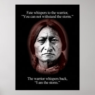 "Das Schicksal flüstert dem Krieger" Poster