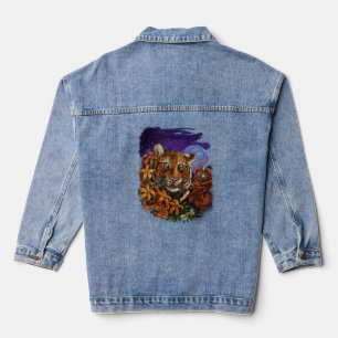 Das Schicksal in den Sternen Tiger mit Tiger Lilie Jeansjacke