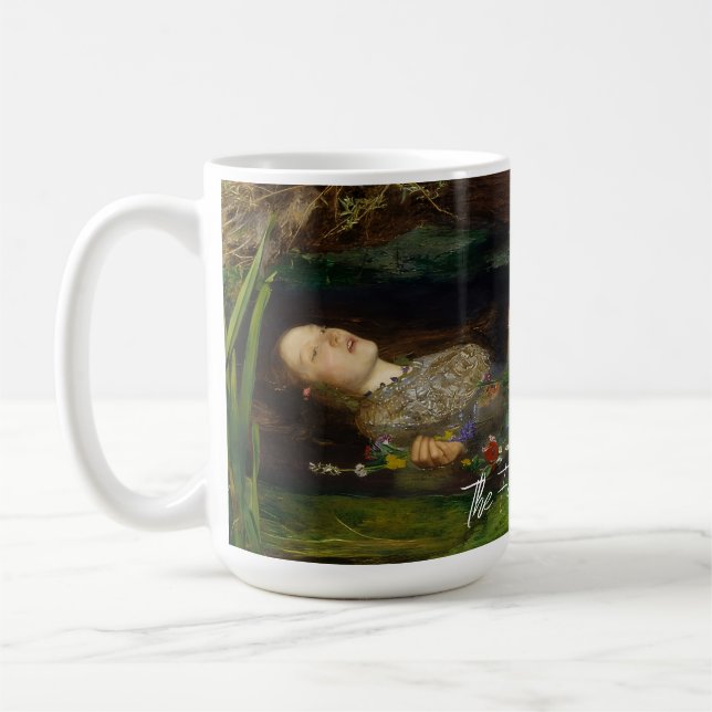 Das Schicksal von Ophelia Anpassbarer Text  Kaffeetasse (Links)
