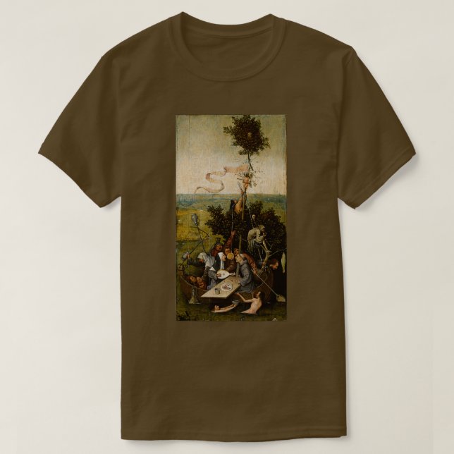 Das Schiff der Narren Hieronymus Bosch T-Shirt (Design vorne)