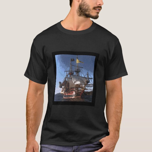 Das Schiff des Piraten T-Shirt (Vorderseite)
