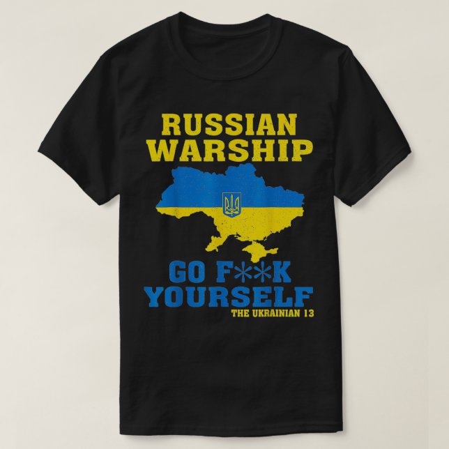 Das Schiff des russischen Krieges geht selbst T-Shirt (Design vorne)