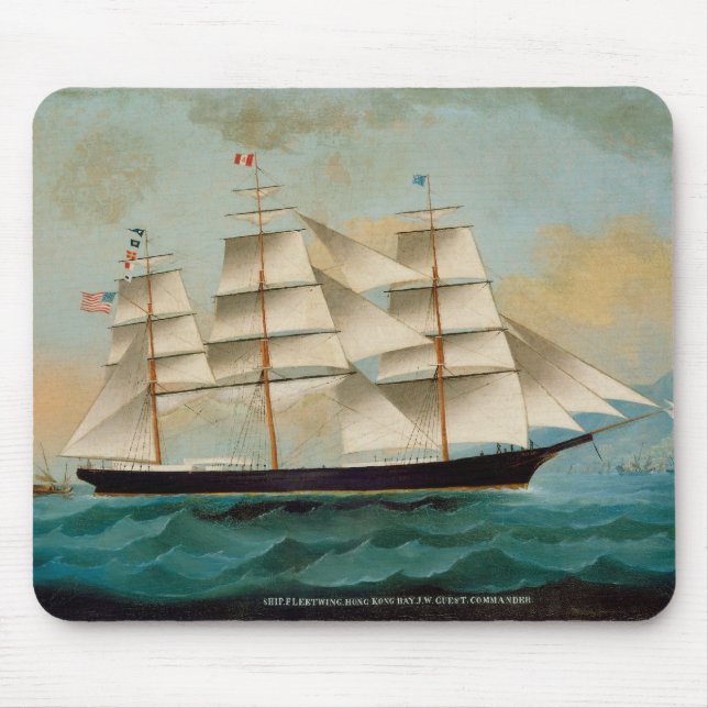 Das Schiff Fleetwing, Hong Kong-Bucht Mousepad (Vorne)