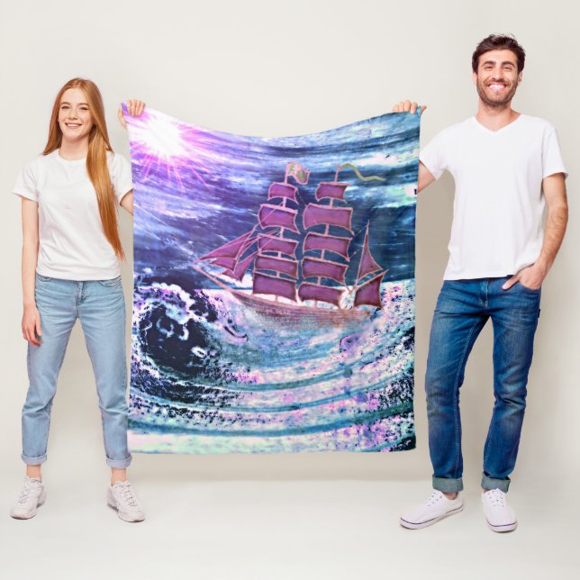 Das Schiff "Kept by God" Fleecedecke (Beispiel)