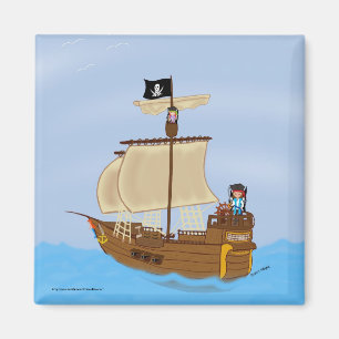 Das Schiff mit Piraten-Magneten Magnet