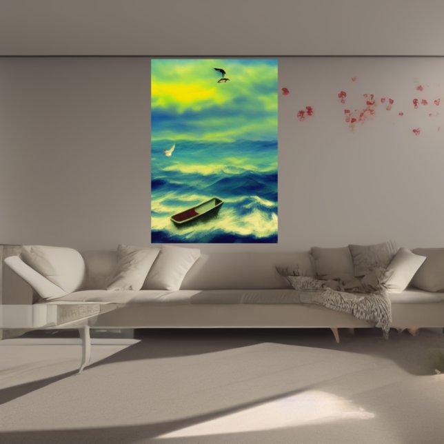 Das Schiff verlor auf See | AI Art Poster (Von Creator hochgeladen)