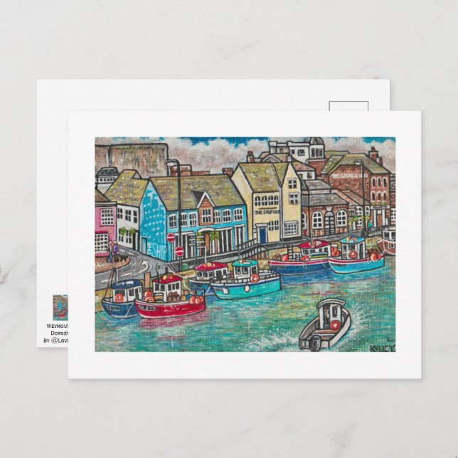 Das Schiffsinn in Weymouth Postkarte (Vorne/Hinten)