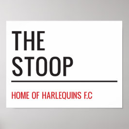 Das Schild der Stoop Stadium Street