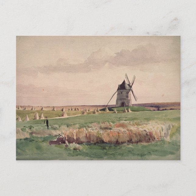 Das Schlachtfeld der Crecy, 26 August, 1346 Postkarte (Vorderseite)