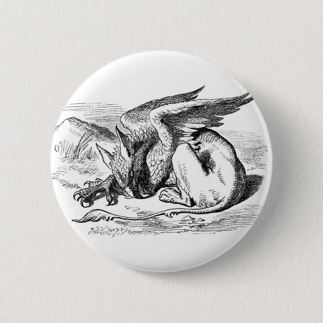 Das Schlafen Gryphon Button (Vorderseite)