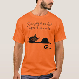 Das Schlafen ist ein Kunst-Katzen-Shirt T-Shirt