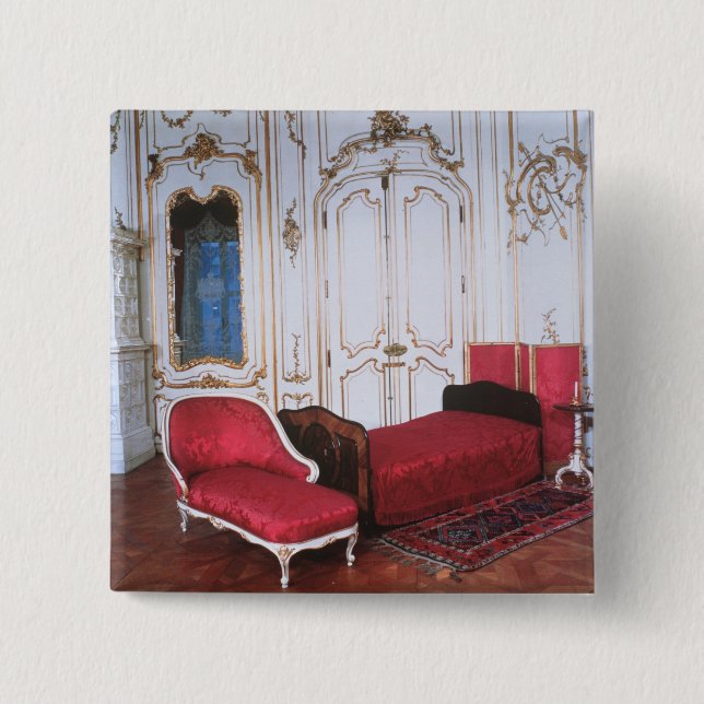 Das Schlafzimmer von Elizabeth von Bayern Button (Vorderseite)