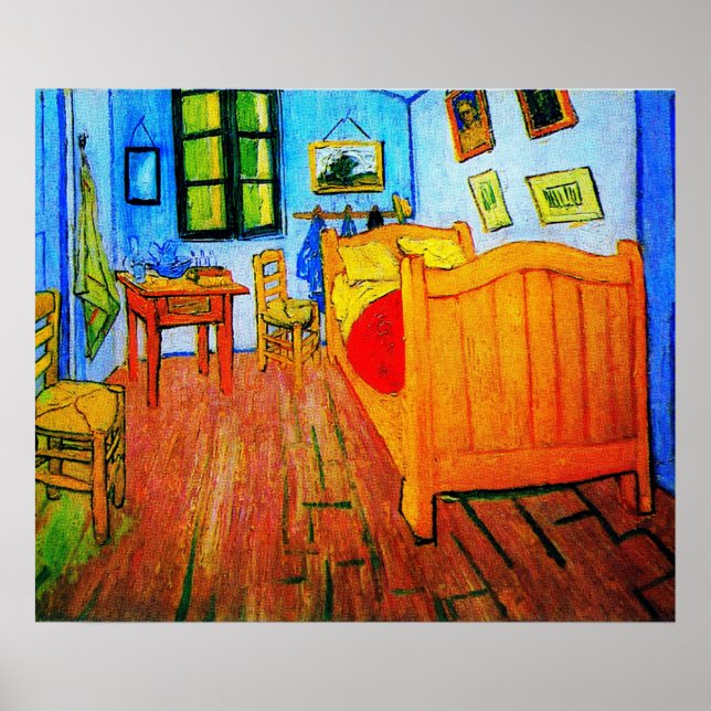 Das Schlafzimmer von Vincent Van Gogh in Arles Poster (Vorne)