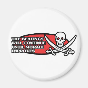 Das Schlagen fährt fort, bis Moral verbessert Magnet