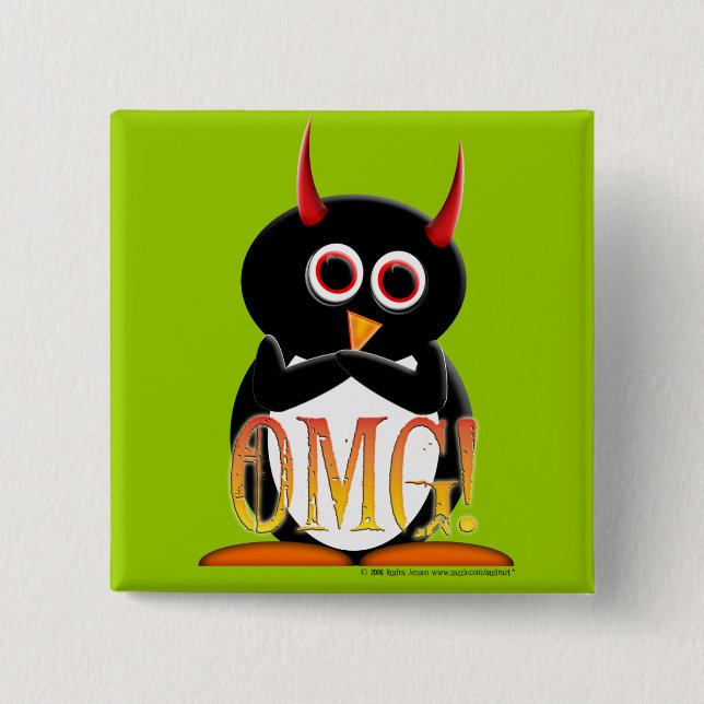 Das schlechte Pinguin-Projekt TM knöpfen Button (Vorderseite)