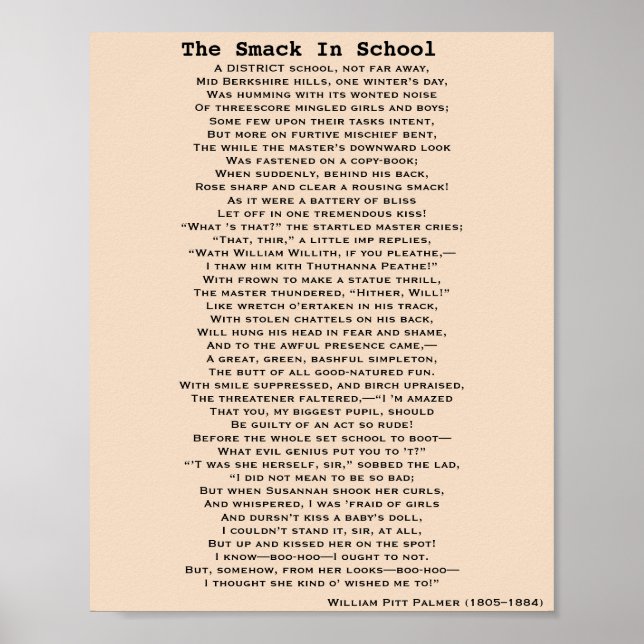 DAS SCHLECHTE SCHULPOEM-Poster Poster (Vorne)