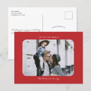 Das schlichte, moderne und saubere Weihnachtsfest Postkarte
