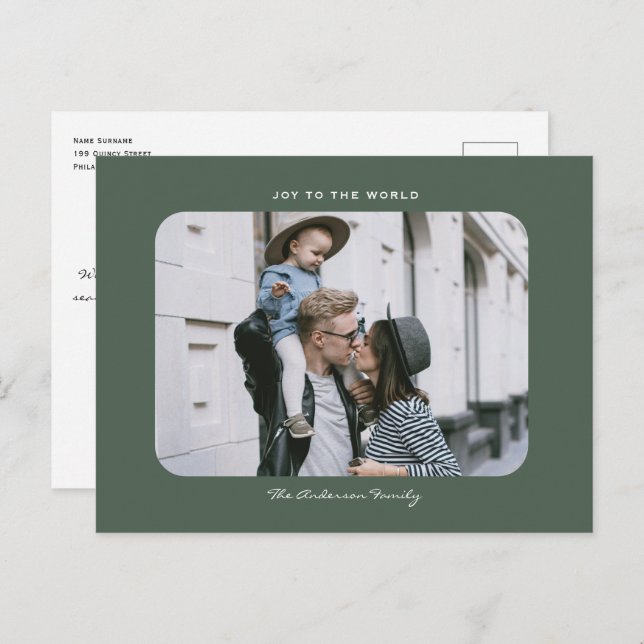 Das schlichte, moderne und saubere Weihnachtsfest  Postkarte (Vorne/Hinten)