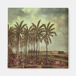 Das Schloss Batavia, aus Kali Besar gesehen Magnet