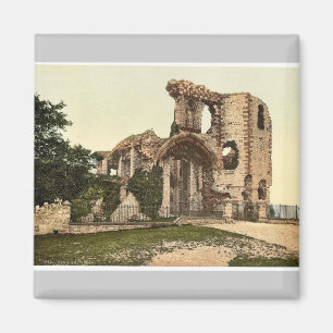 Das Schloss, Denbigh, Wales seltenes Photochrom Magnet