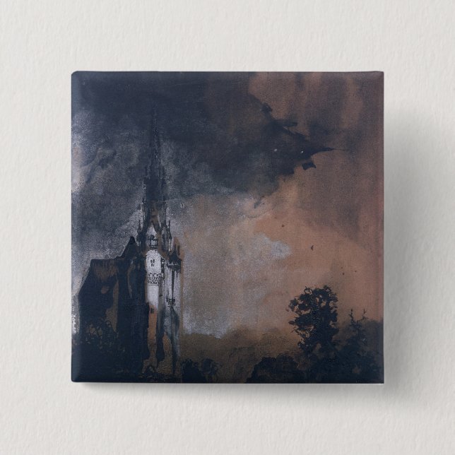 Das Schloss im Mondschein Button (Vorderseite)