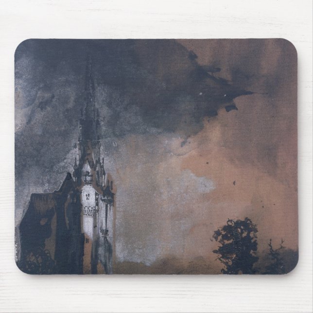Das Schloss im Mondschein Mousepad (Vorne)